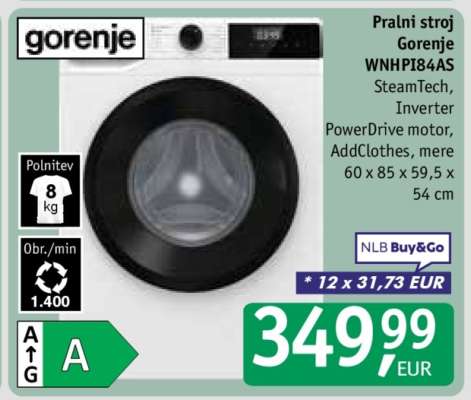 PRALNI STROJ GORENJE WNHPI84AS