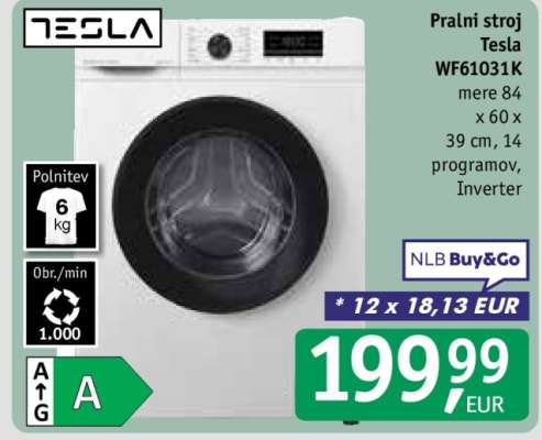 Pralni stroj Tesla WF61031K