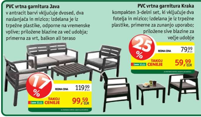 PVC vrtna garnitura Java