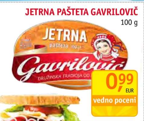 Jetrena pašteta Gavrilović