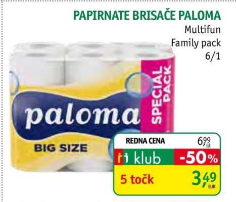 PAPIRNATE BRISAČE PALOMA