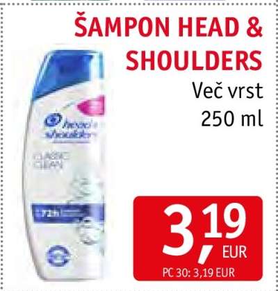 ŠAMPON HEAD & SHOULDERS