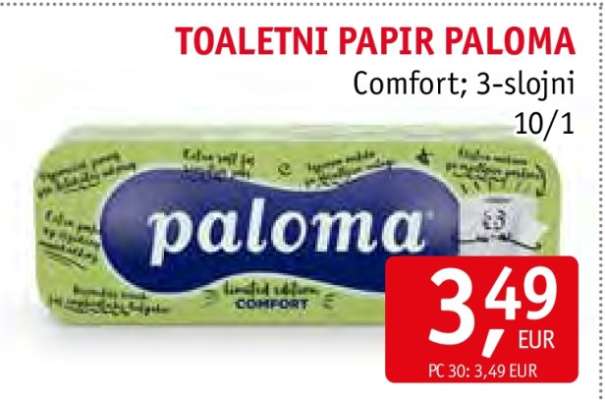 Toaletni papir Paloma