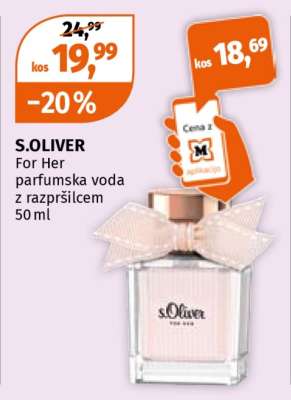 S.OLIVER For Her parfumska voda z razpršilcem 50 ml