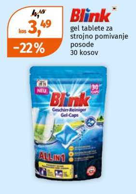 Blink gel tablete za strojno pomivanje posode