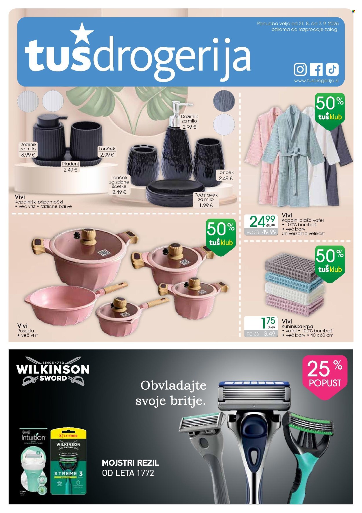 Tuš Drogeria katalog - 30.8.2026 - 7.9.2026. Stran 1