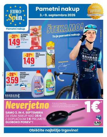 EuroSpin katalog - 3.9.2026 - 9.9.2026.