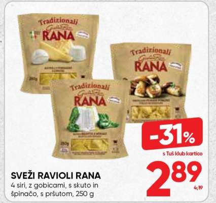 Sveži ravioli Rana