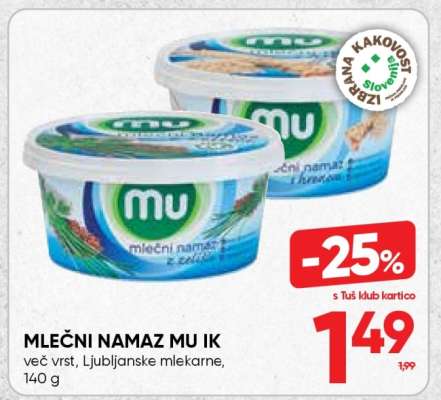 MLEČNI NAMAZ MU IK