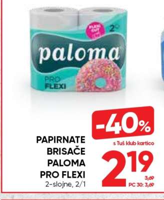 Papirnate Brisače Paloma Pro Flexi
