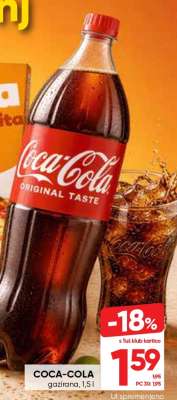 COCA-COLA gazirana, 1,5 l