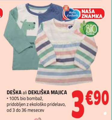 DEŠKA ali DEKLIŠKA MAJICA