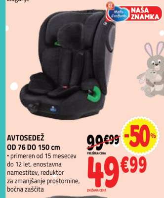 AVTOSEDEŽ OD 76 DO 150 cm