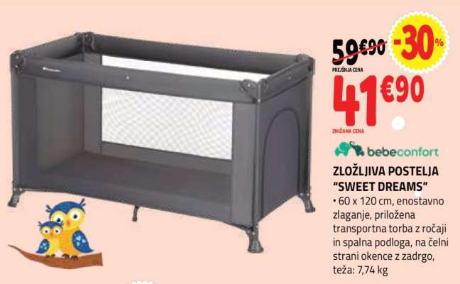 ZLOŽLJIVA POSTELJA 'SWEET DREAMS'