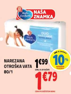 NAREZANA OTROŠKA VATA 80/1