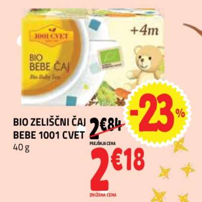 BIO ZELIŠČNI ČAJ BEBE 1001 CVET