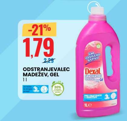 Odstranjevalec madežev, gel