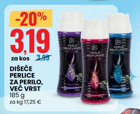 DIŠEČE PERLICE ZA PERILO, VEČ VRST
