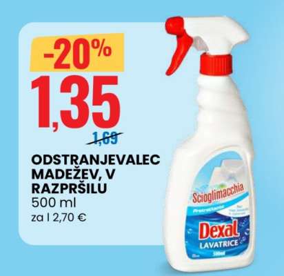 Odstranjevalec madežev, v razpršilu