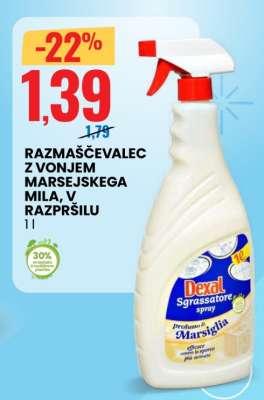 Razmaščevalec z vonjem marsejskega mila, v razpršilu