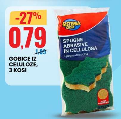 Gobice iz celuloze, 3 kosi