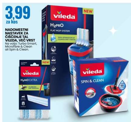 Nadomestni nastavek za čiščenje tal Vileda