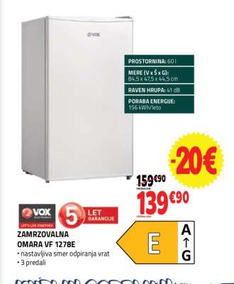 ZAMRZOVALNA OMARA VF 1278E
