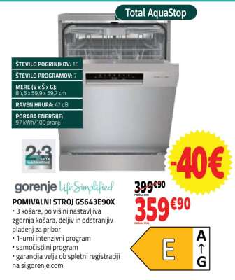 POMIVALNI STROJ GS643E90X