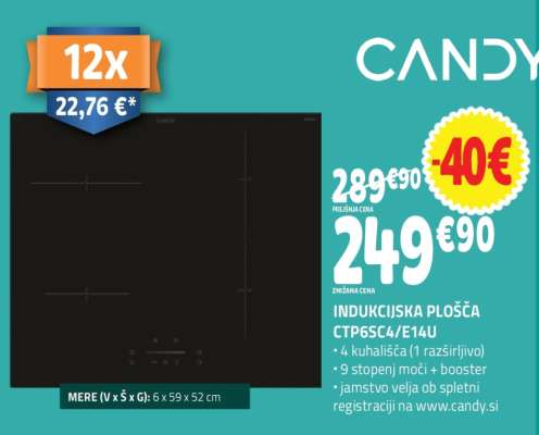 INDUKCIJSKA PLOŠČA CTP6SC4/E14U