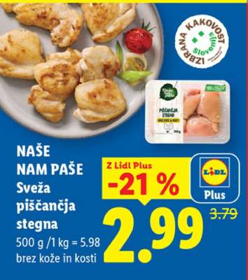 NAŠE NAM PAŠE Sveža piščančja stegna