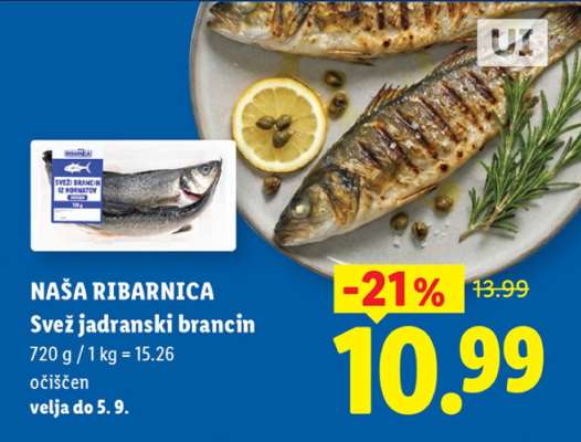 Svež jadranski brancin
