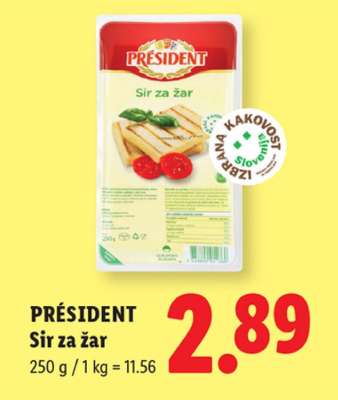 PRÉSIDENT Sir za žar