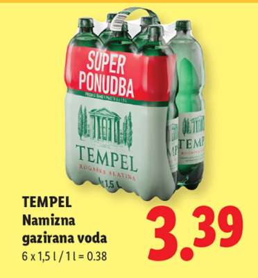TEMPEL Namizna gazirana voda