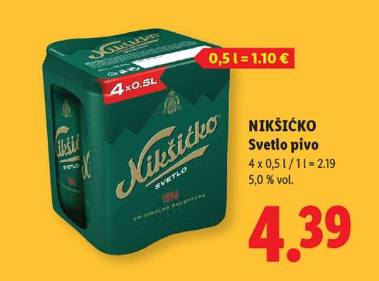 Nikšićko Svetlo pivo