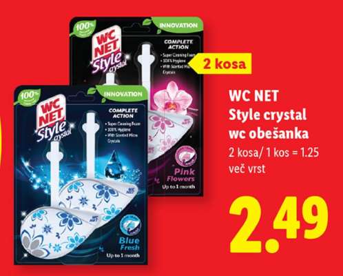 WC NET Style crystal wc obešanka