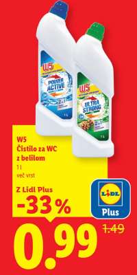W5 Čistilo za WC z belilom