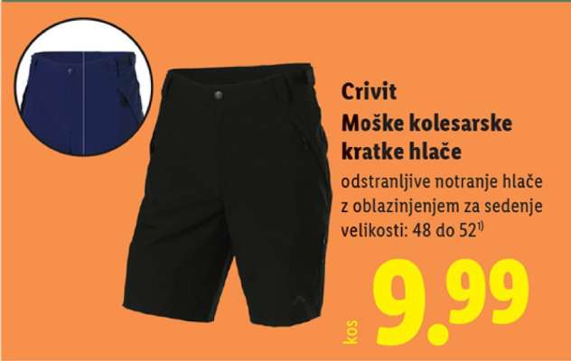 Crivit Moške kolesarske kratke hlače