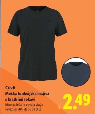 CRIVIT Moška funkcijska majica s kratkimi rokavi