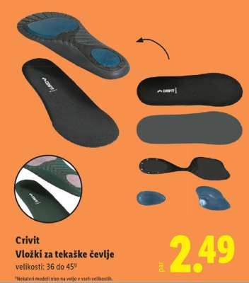 Crivit Vložki za tekaške čevlje