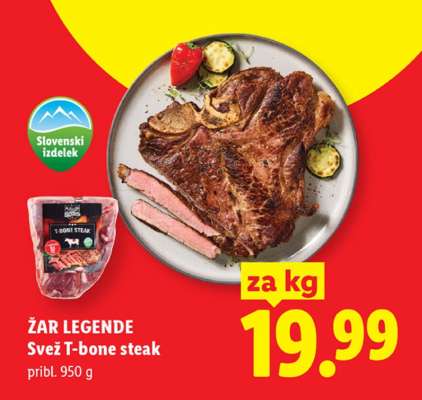 Žar legende Svež T-bone steak