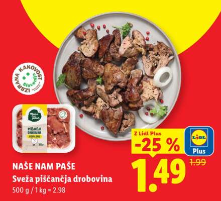 Sveža piščančja drobovina