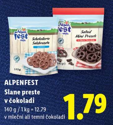 ALPENFEST Slane preste v čokoladi