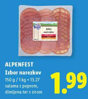 ALPENFEST Izbor narezkov