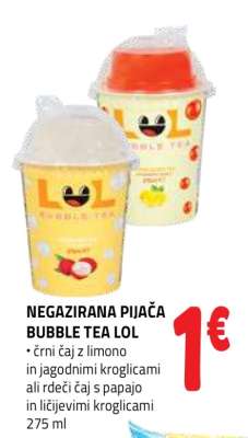NEGAZIRANA PIJAČA BUBBLE TEA LOL