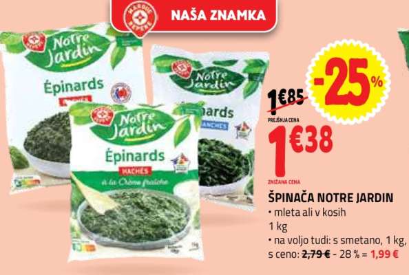 ŠPINAČA NOTRE JARDIN