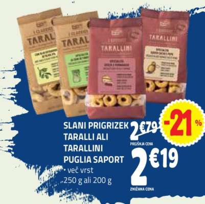 SLANI PRIGRIZEK TARALLI ALI TARALLINI PUGLIA SAPORT