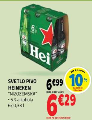 Svetlo pivo Heineken