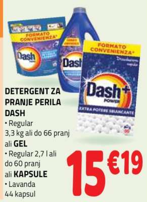 DETERGENT ZA PRANJE PERILA DASH