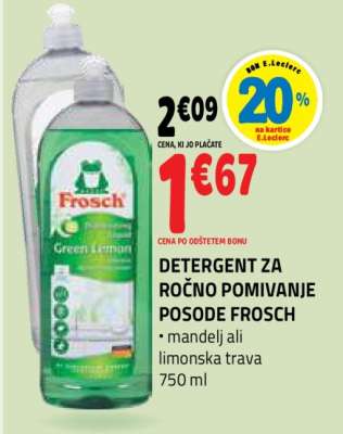 Detergent za ročno pomivanje posode Frosch
