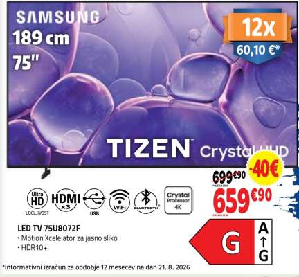 LED TV 75U8072F